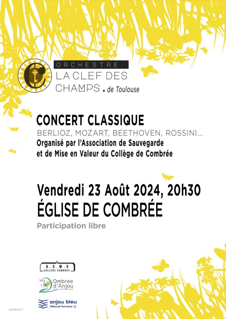 Affiche du concert du 23 août à Combrée